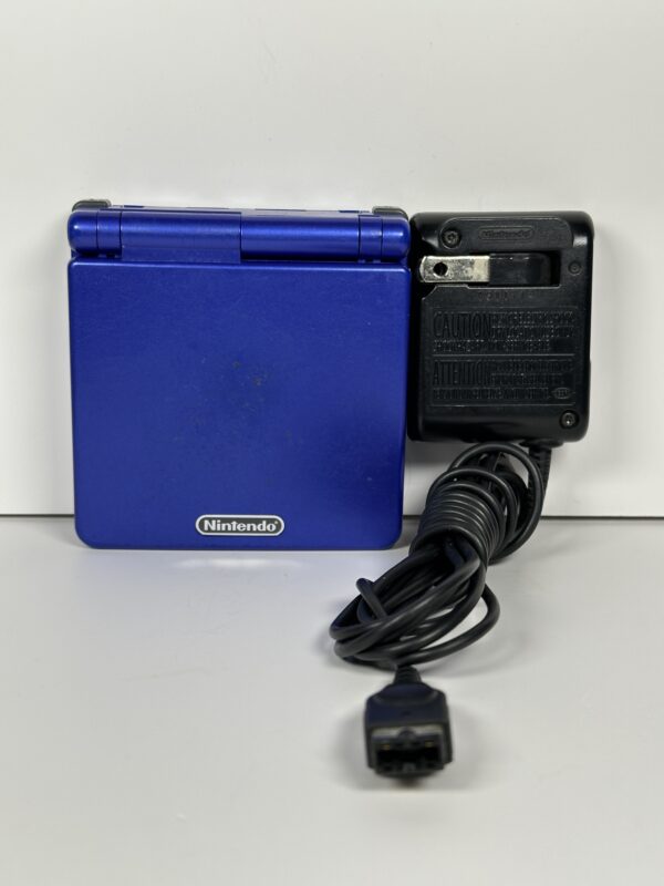 Colbalt Blue Nintendo Gameboy Advance SP with Charger - Image 2