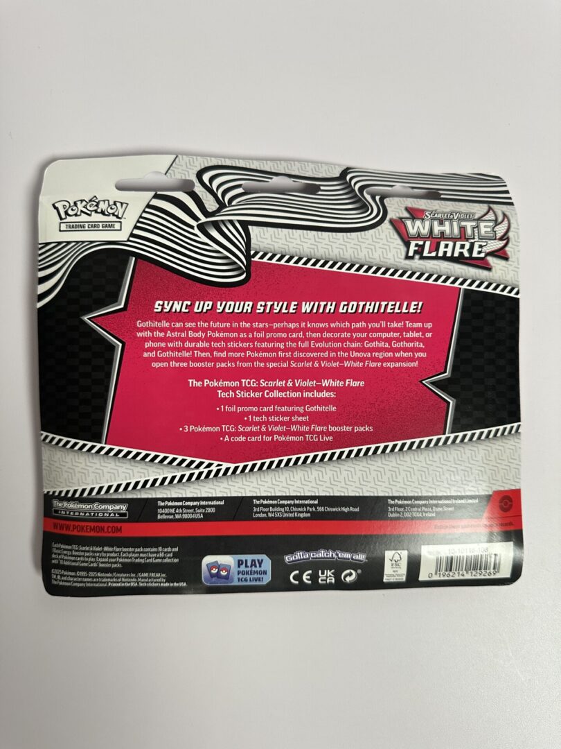 Pokemon Scarlet Violet White Flare Tech Sticker Collection 3 Pack Blister - Image 2